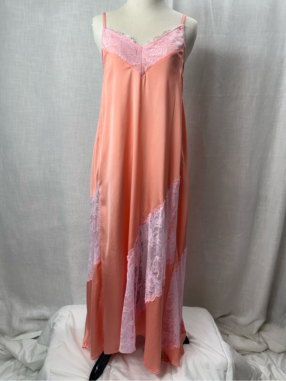 Intimately Free People First Date Maxi Slip Dress Coral/Peach/Pink - Size XS